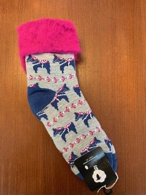モコモコソックス　HEVONEN　ダーラナホース　グレー