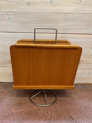 ヴィンテージ　マガジンラック　チーク材　デンマーク