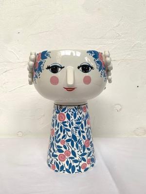 EVA　フラワーベース　(ブルー/ローズ)　H18.5cm　ビヨン・ウィンブラッド　Bjorn　Wiinblad　デンマーク