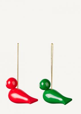 カイボイスン　クリスマスバード　オーナメント　レッド/グリーン