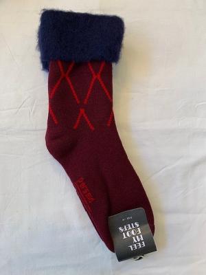 もこもこソックス　PERSEID/bordeaux
